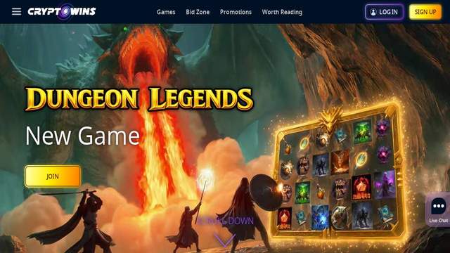 CryptoWins casino screenshot